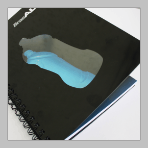 Caderno capa em PET reciclado ou Polipropileno